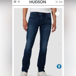 Hudson Blake Slim Straight Denim Jean Size 34x30